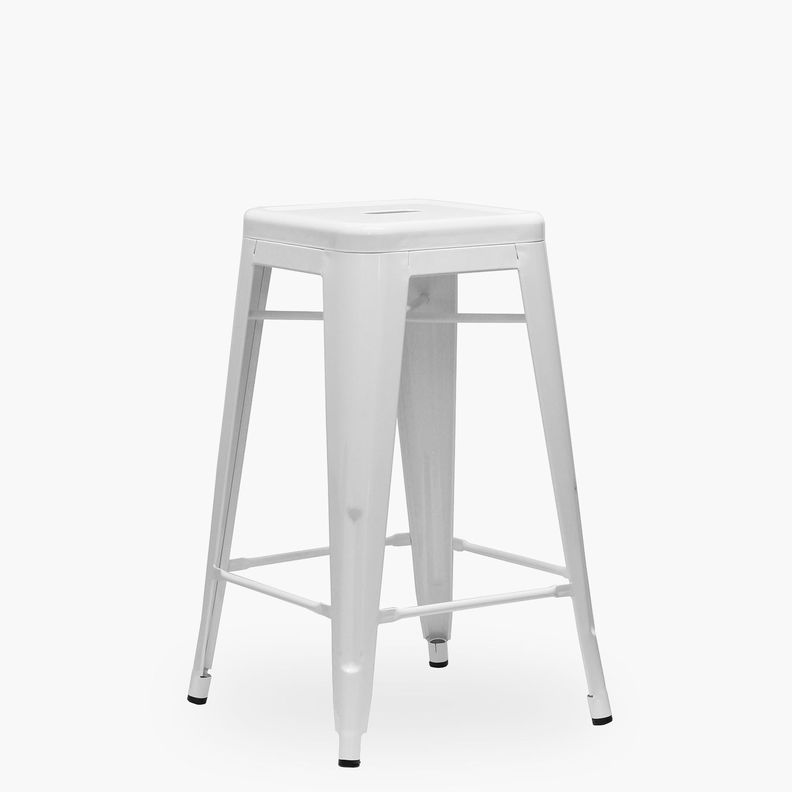 Taburete Medio 67 Tolix Blanco-1