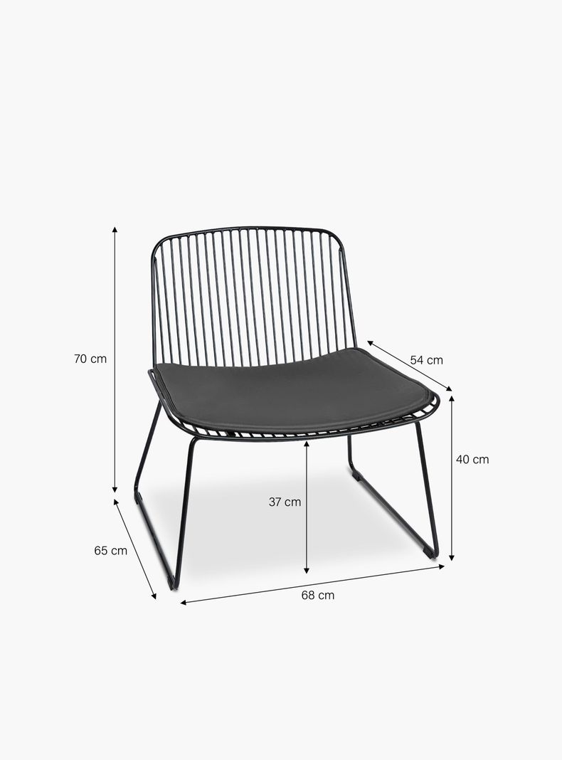 Silla metalica Isabella W Negro-7