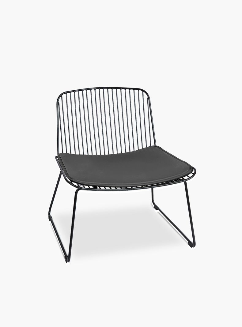 Silla metalica Isabella W Negro