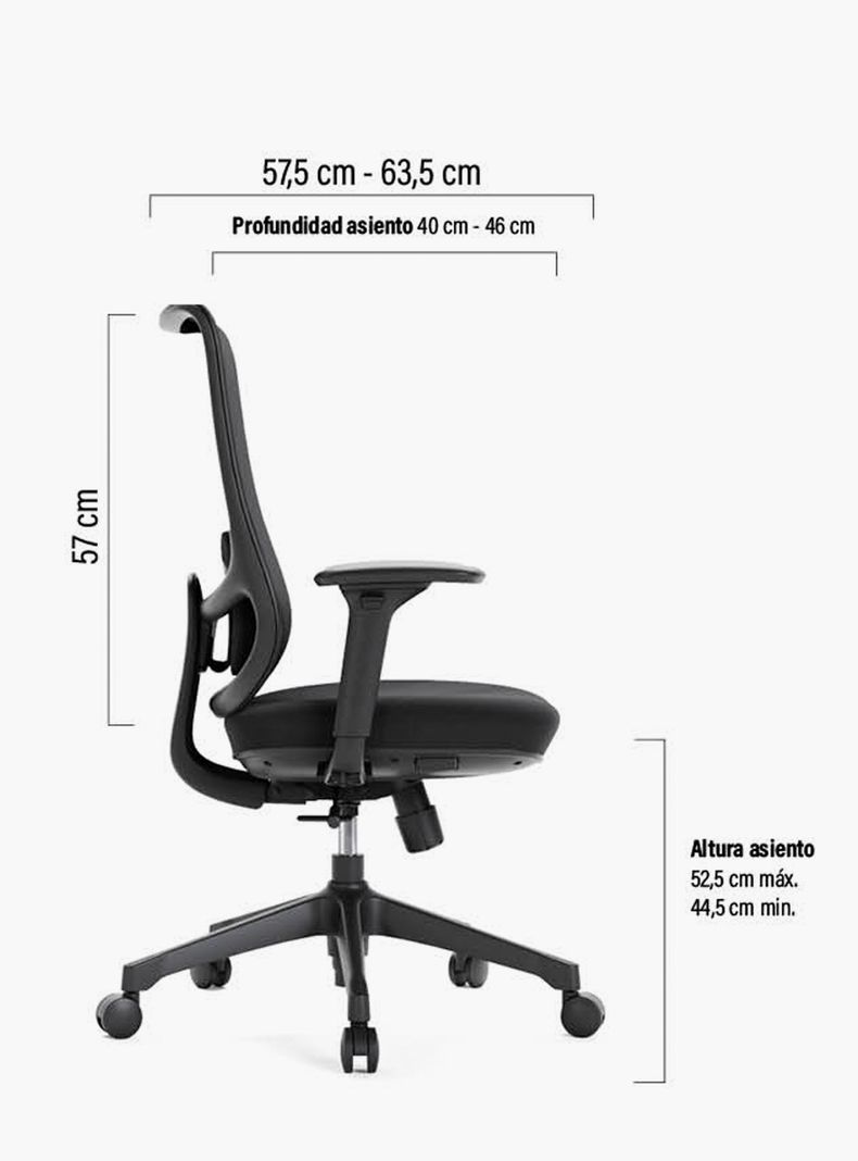 Silla Oficina Bolt Negro-7