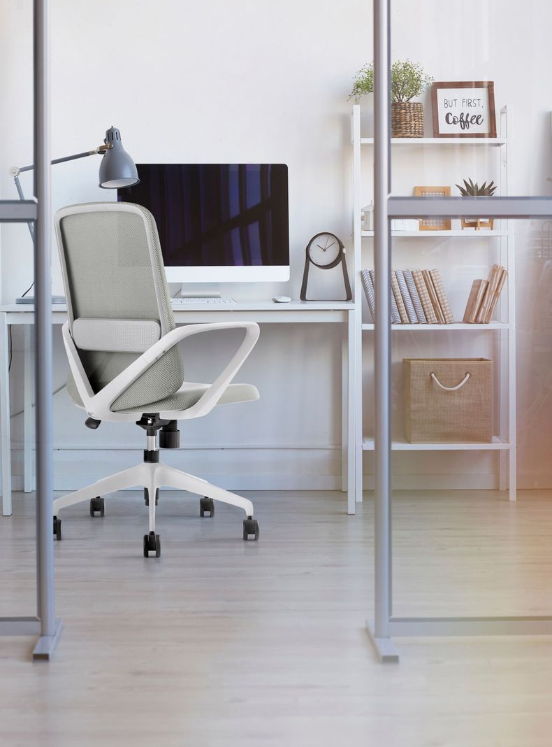 Silla Ejecutiva Oficina Vic Gris Claro-1