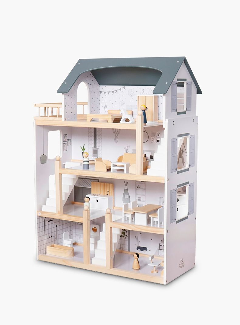 Casita de Muñecas Infantil de Madera Agustina Multicolor-1