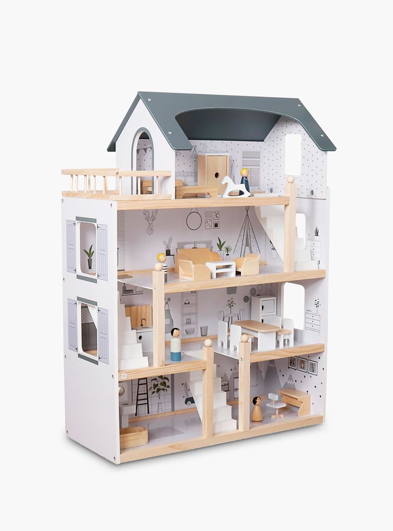 Casita de Muñecas Infantil de Madera Agustina Multicolor-2