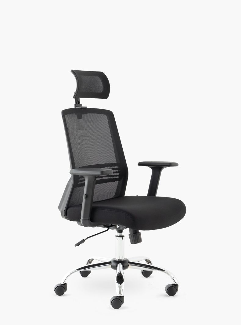 Silla de escritorio Cuba Alta brazo Reg y cabecero-2