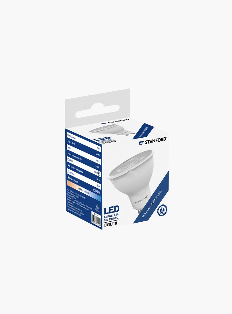 Ampolleta Led Dicroica GU10 Luz Blanca (6W)-2