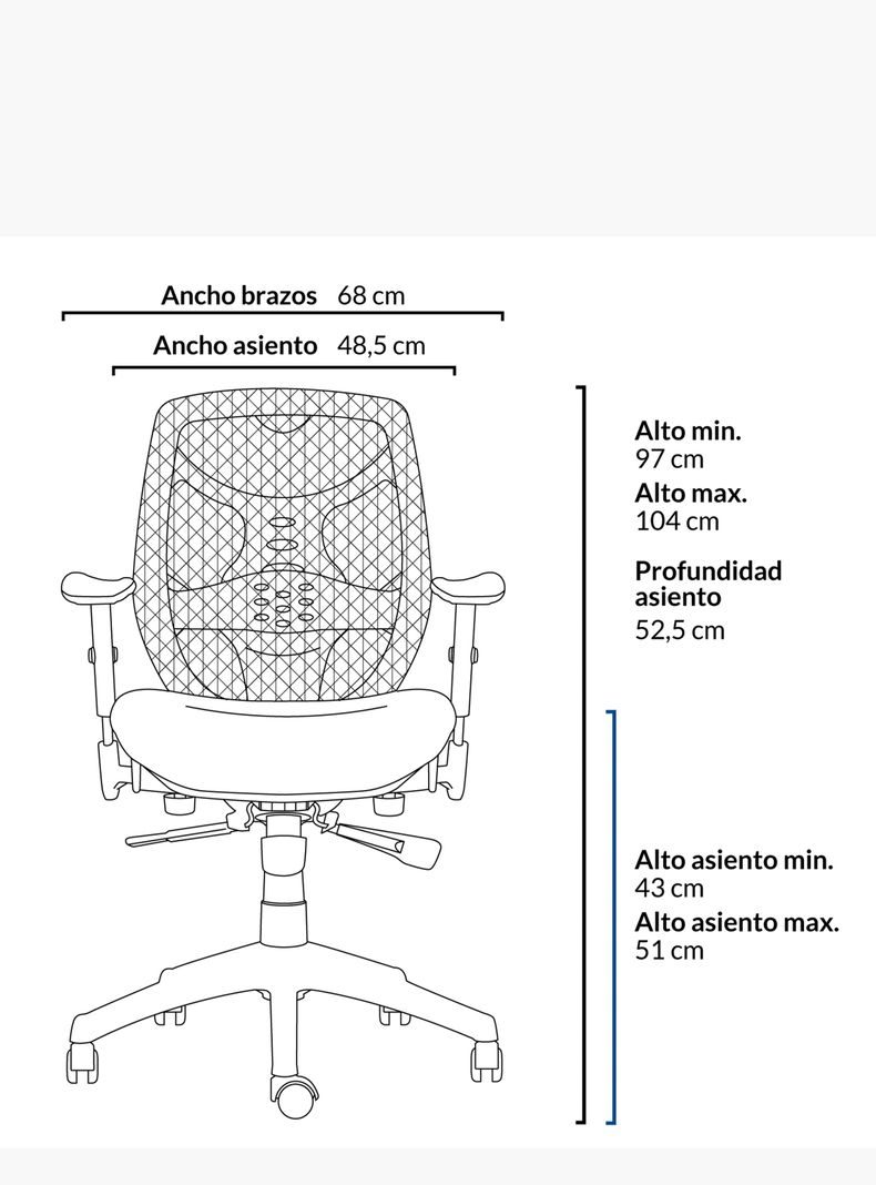 Silla Oficina Identity Base Nylon-4