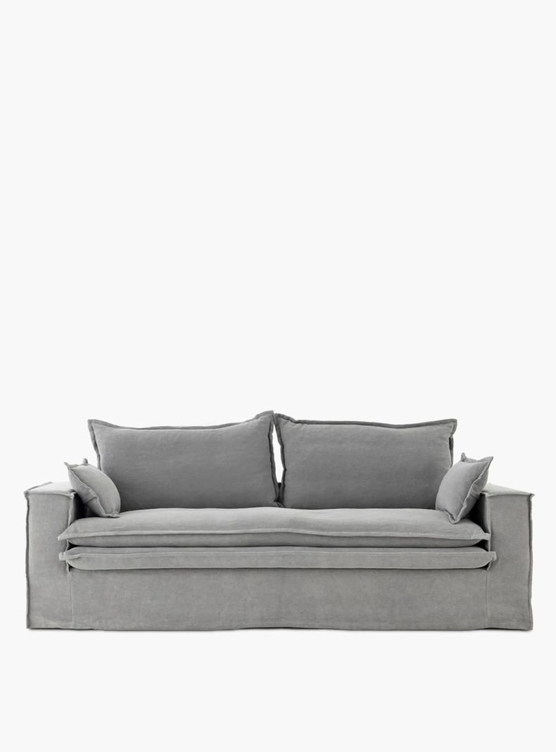 Sofa 3 Cuerpos Luciano Gris Oscuro
