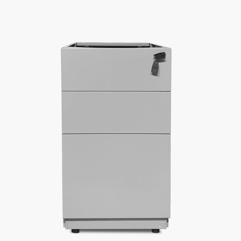 Cajonera Metálica Pedestal Gris Claro-0