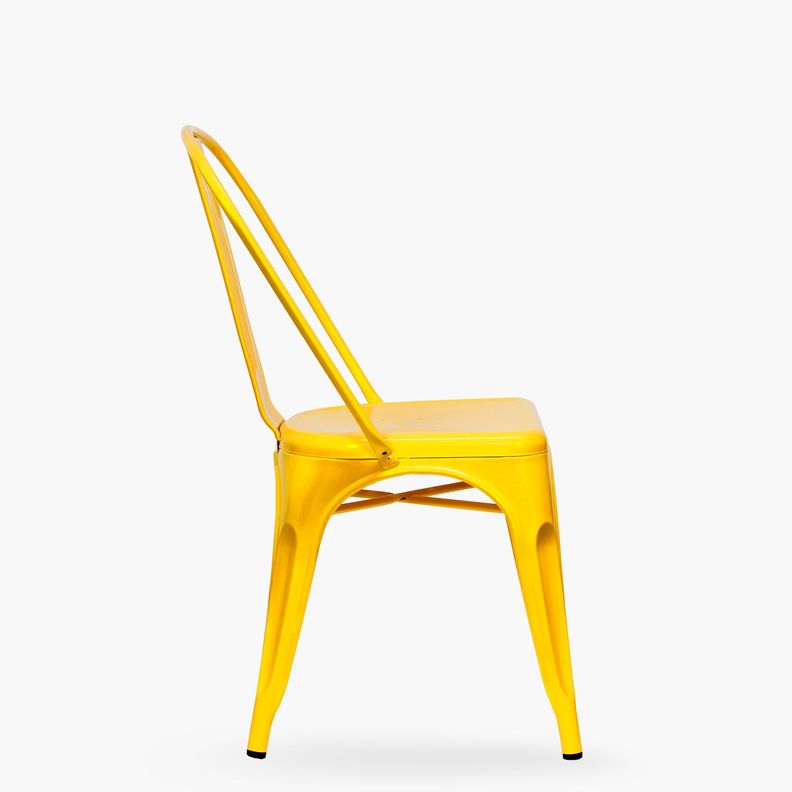Pack 4 Sillas Tolix Asiento Metal Amarillo-3