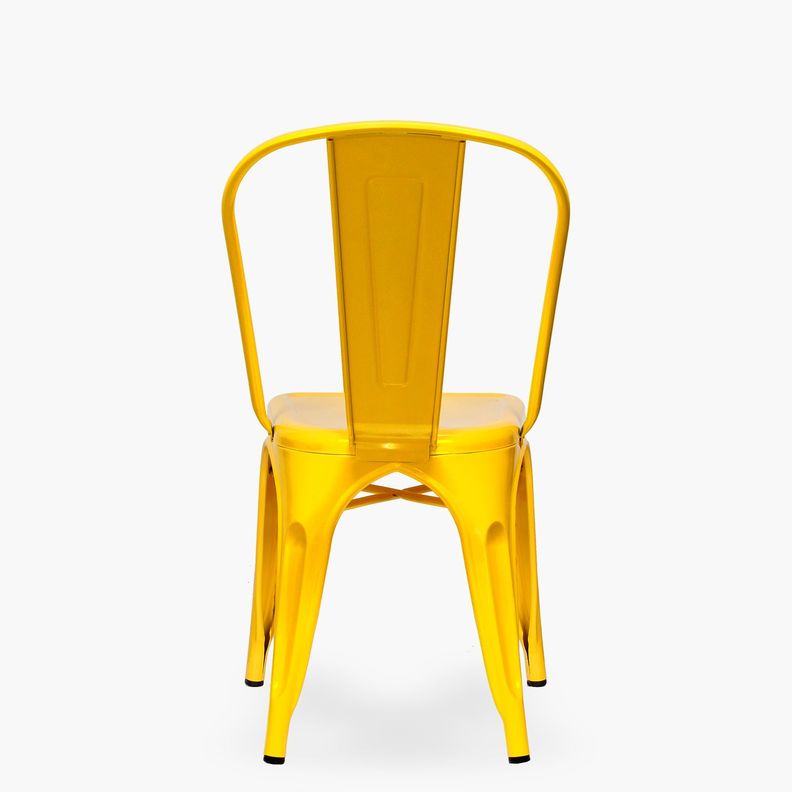 Pack 4 Sillas Tolix Asiento Metal Amarillo-4