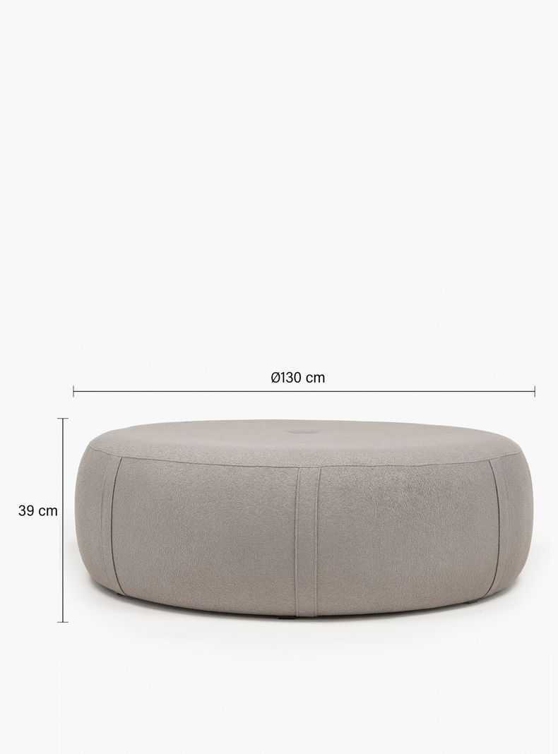Pouf Margaret 130 Gris-6