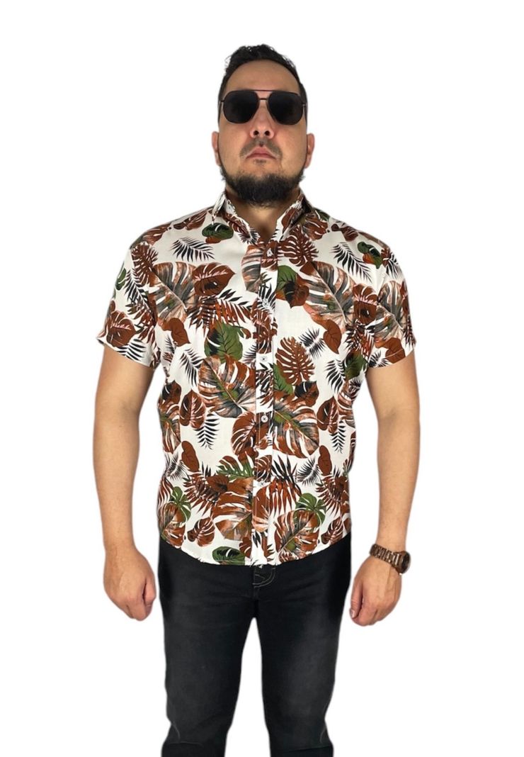 Guayabera Camisa De Hombre Verano Manga Corta-0