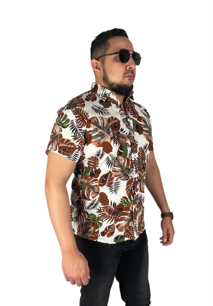 Guayabera Camisa De Hombre Verano Manga Corta-1