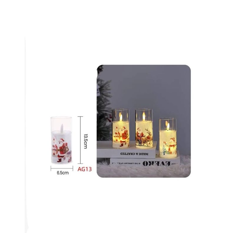 VELAS DECORATIVAS NAVIDEÑAS CON LUCES