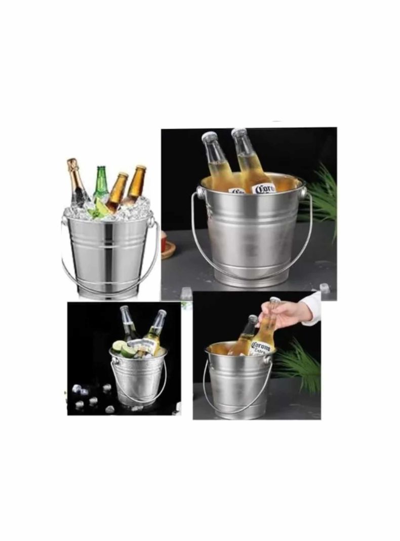Hielera 20cm Balde Champagne Champaña Hielo Tragos-0