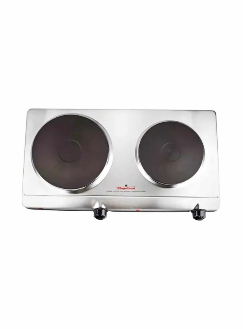 Anafe eléctrico Magefesa Dinamic Inox Duo MGF 220V color plateado 2 hornallas-1