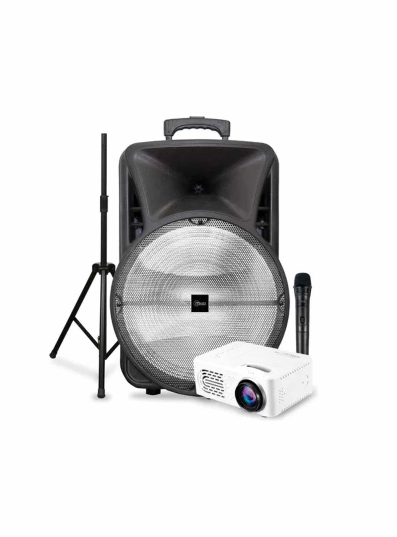 Parlante Mlab Heavy Bass2 15 PuLG + Atril + Micro+ Proyector-0