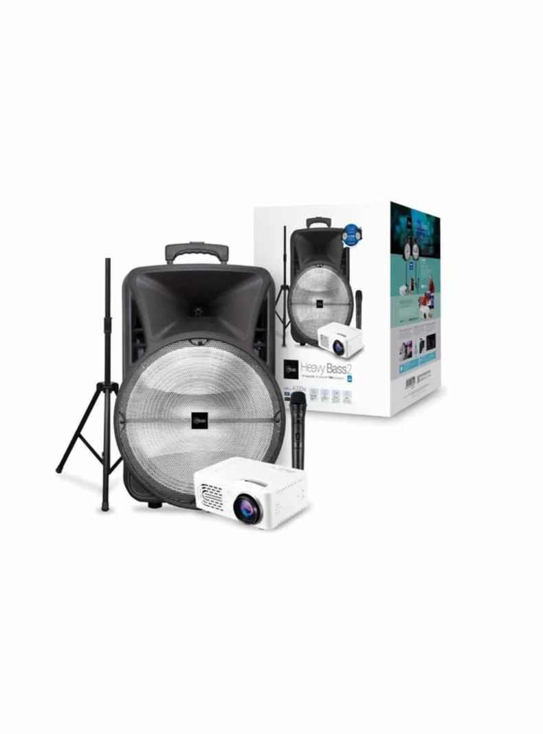 Parlante Mlab Heavy Bass2 15 PuLG + Atril + Micro+ Proyector-3