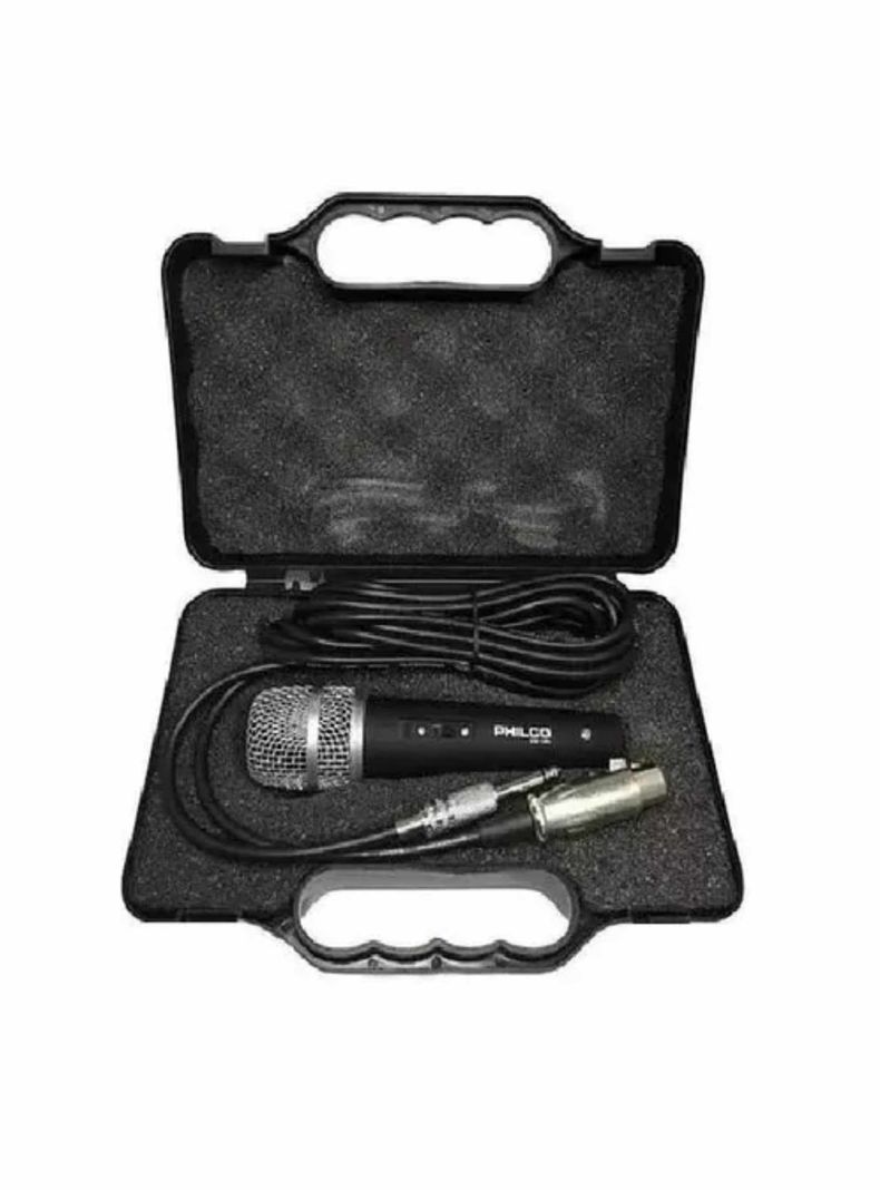Micrófono Dinámico Philco Con Estuche Dm18k Color Negro-1