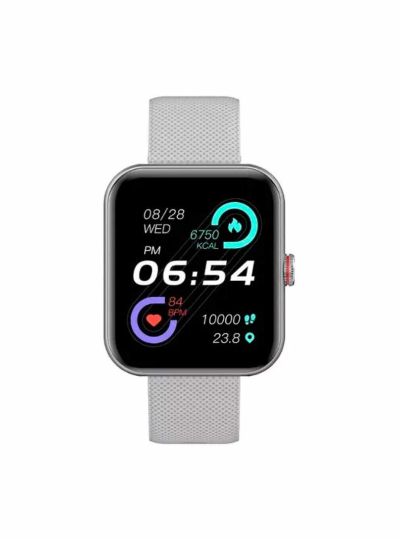 Smartwatch Aiwa Aw-sf6 1.7» Caja Negra, Malla Gris Y Rosa Negro-1