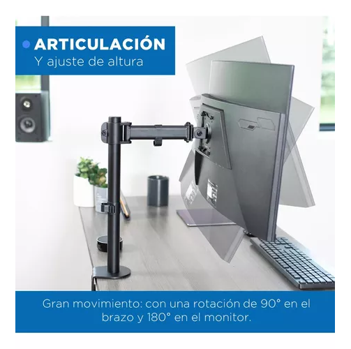 Soporte brazo para monitor vertical de escritorio negro-3