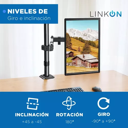 Soporte brazo para monitor vertical de escritorio negro-7