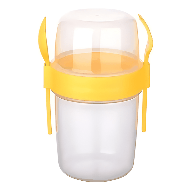 Vaso hermético cereal fruta y yogurt 1100 ml, amarillo #1