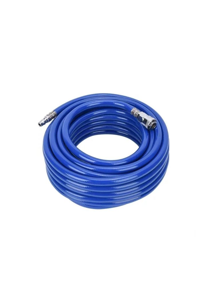Manguera 10 metros para compresor/aire PVC 1/4 azul Flovi