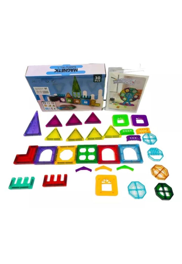 Bloques magnéticos 30 pcs, magnetic building tiles
