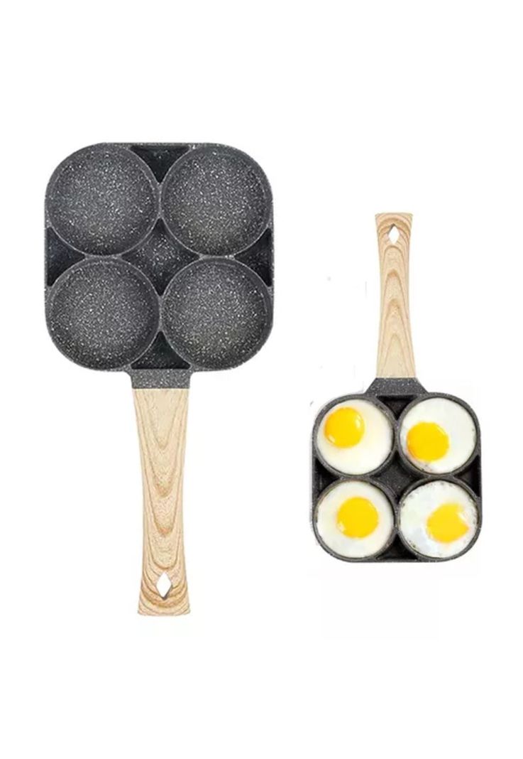 Sartén para freír 4 hamburguesas y huevos al mismo tiempo, gris