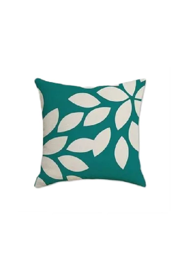Pack de 4 Fundas de Almohada Cojín con Diseño 45x45 cm Hojas Verdes