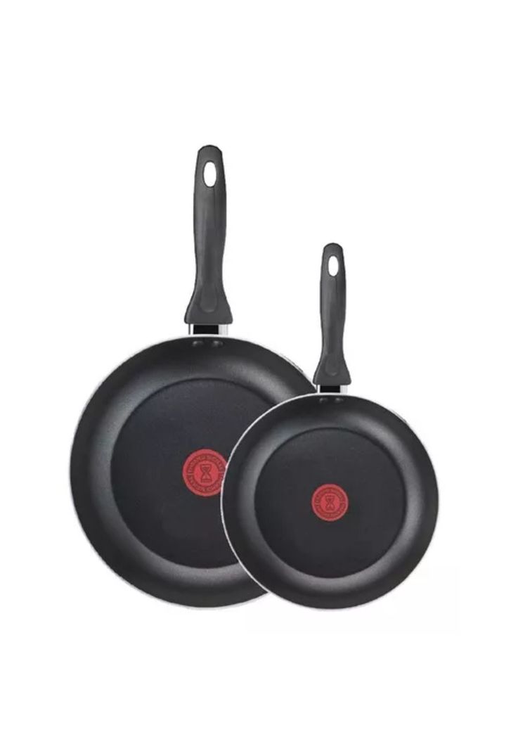 Set de 2 sartenes Easy Cook Tefal, 24 cm y 30 cm, aluminio, negro