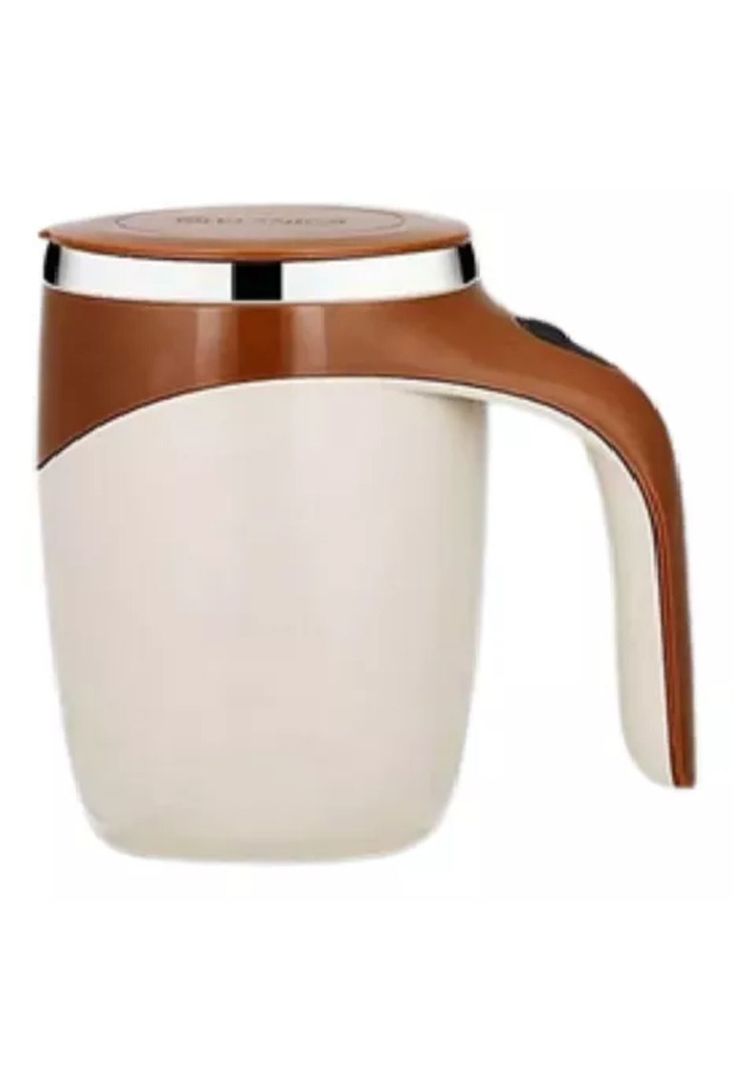 Taza de agitación automática, 380 ml, con detalle, color café