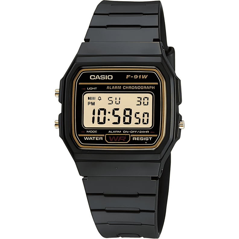 Reloj casio unisex vintage f-91wg digital Dorado #2