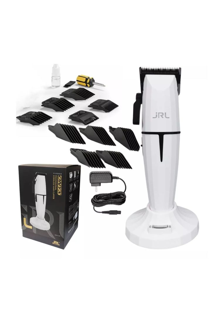 Maquina Cortadora Jrl Prof Inalámbrica Onyx Clipper Blanco-1
