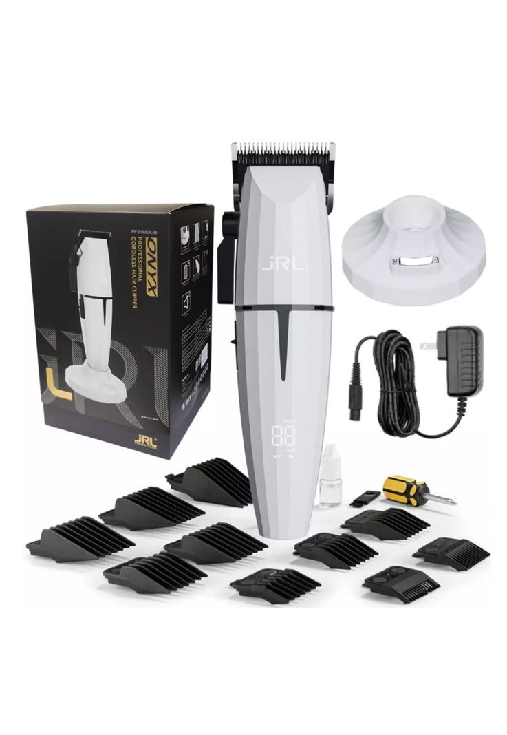 Maquina Cortadora Jrl Prof Inalámbrica Onyx Clipper Blanco-5