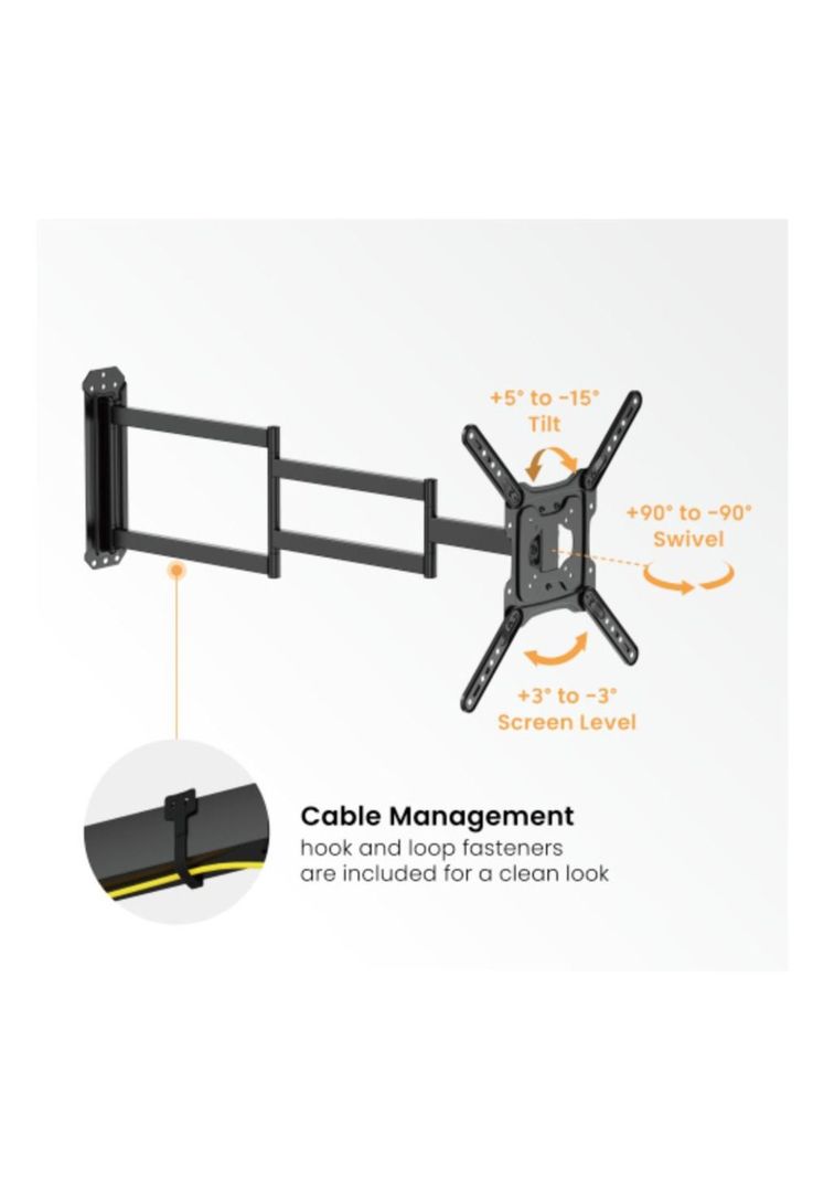 Soporte de Tv brazo Extralargo Para Pantalla de 23"-65" 35KG-4