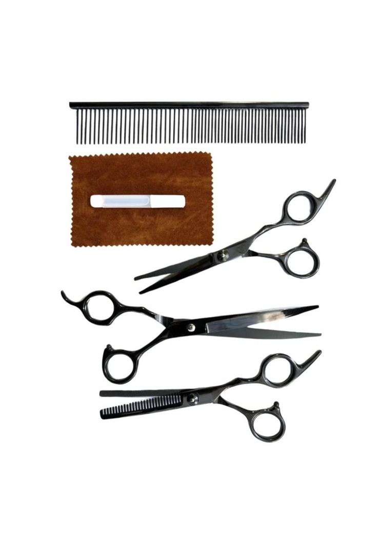 Set Tijeras Peluquería Canina Corta Pelo Perro Mascota-3