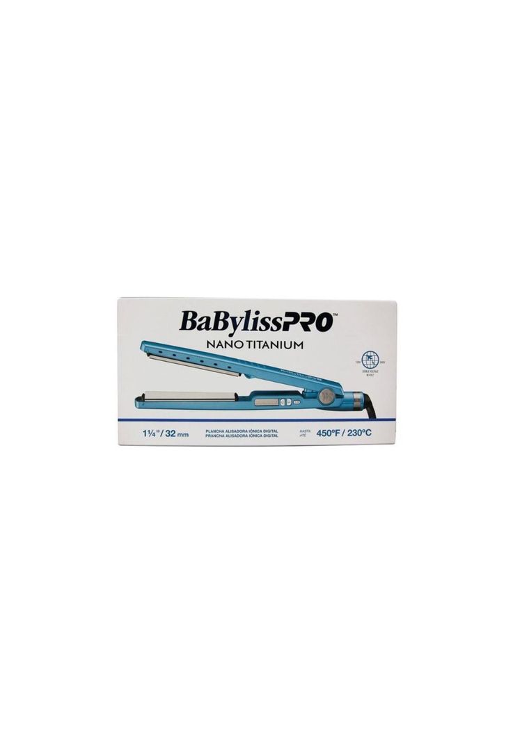 Plancha Babyliss PRO 1¼" 32MM Iónica Nano Titanium BNT4091-2