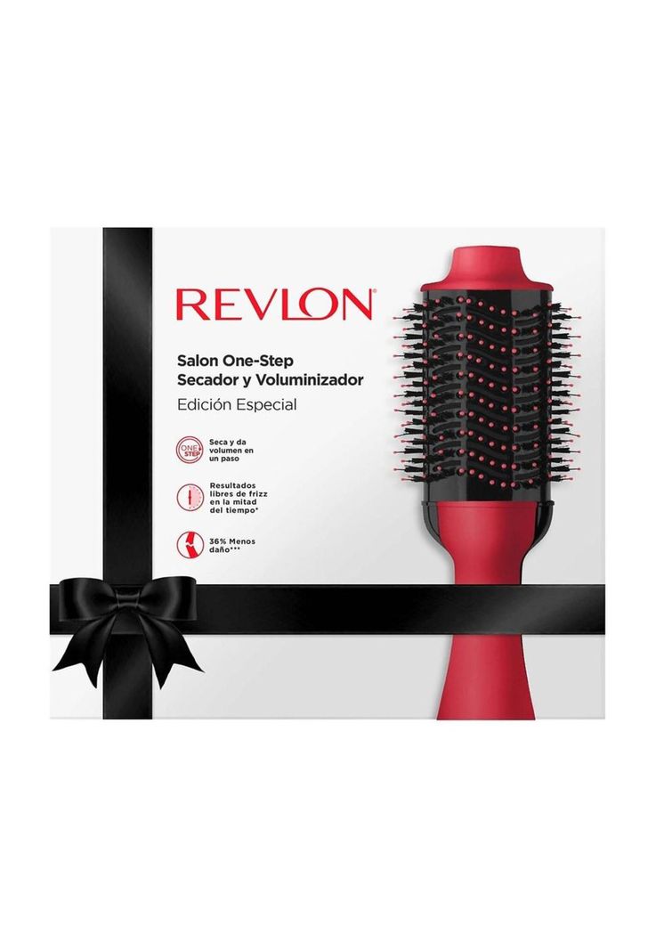 Revlon Cepillo Secador De Pelo Voluminizador Anti Frizz Rojo-3