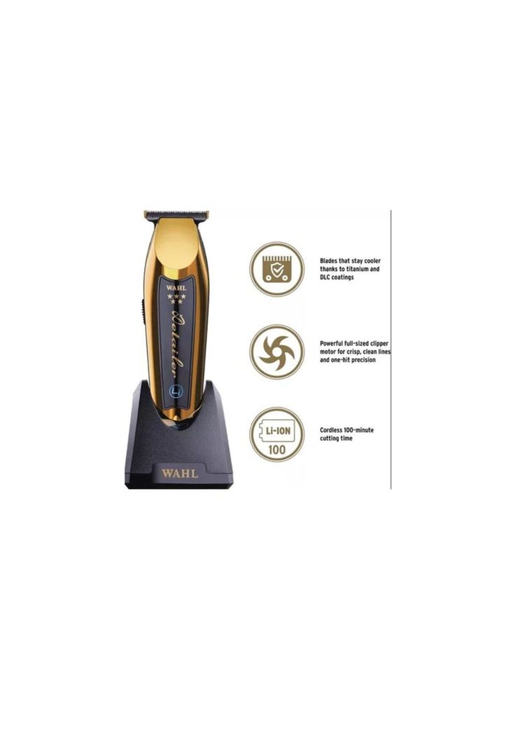 Wahl Trimmer Detailer Li Gold Inalambrica Cordless Dorado-1