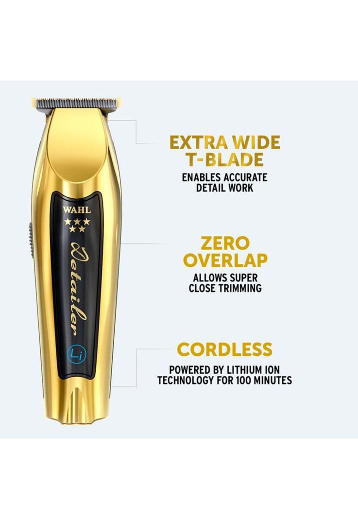 Wahl Trimmer Detailer Li Gold Inalambrica Cordless Dorado-4