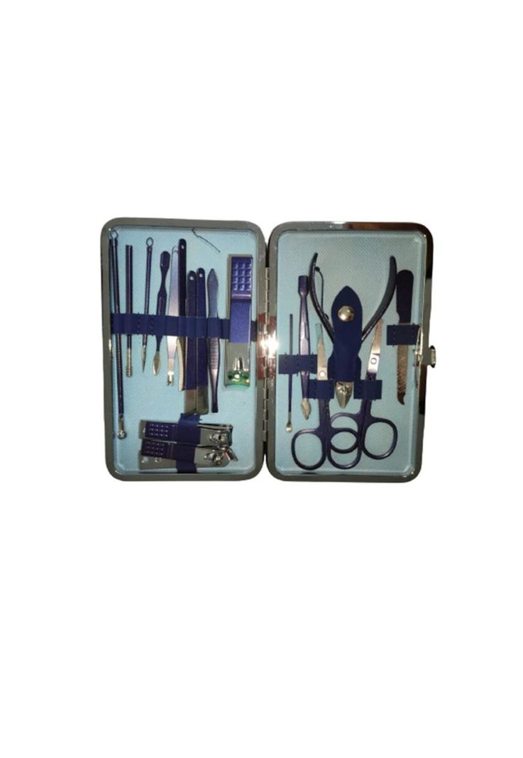 Set De Manicura Y Pedicura Profesional Set De 18 Piezas AZUL-3
