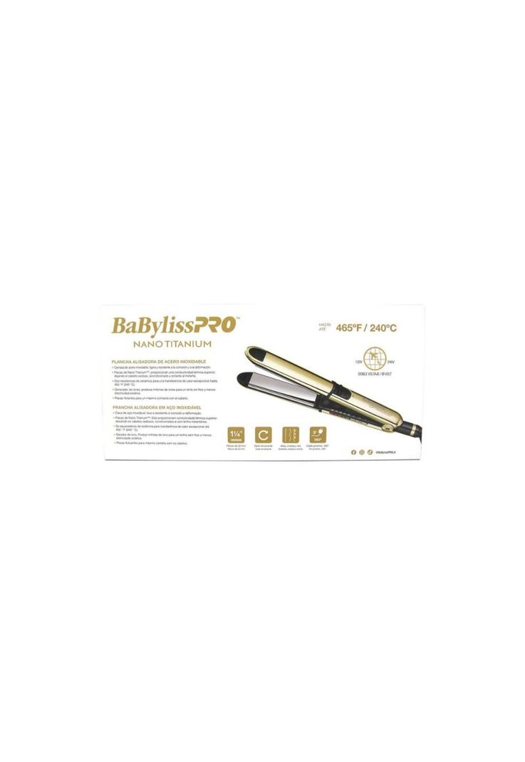 Plancha De Pelo Gold Profesional Optima 3000 Babyliss Pro-2