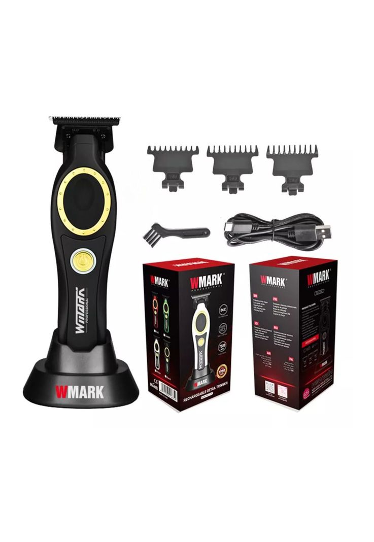 Máquina Trimmer Patillera Wmark Negro NG7230 con motor de 7500 RPM-1
