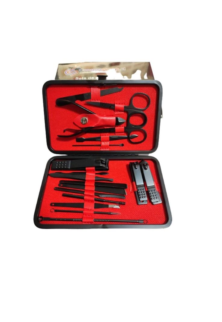 Set De Manicura Y Pedicura Profesional Set De 18 Piezas NEGRO-3