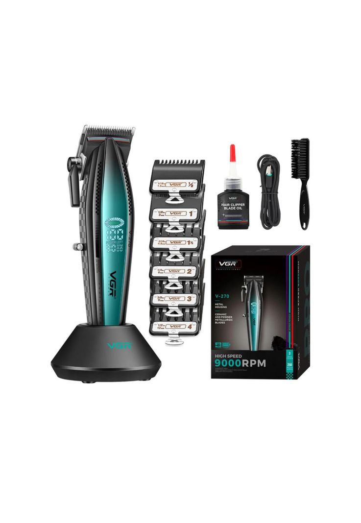 Barber Combo VGR 270 Clipper y Trimmer V992 9000RPM-1