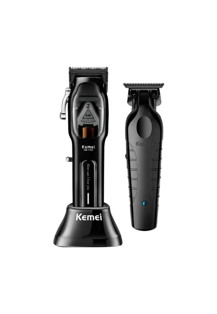 Kemei Barber Combo Clipper KM-1763 Black + Trimmer KM-2299-1