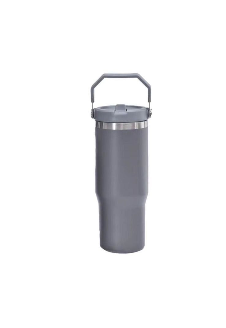 Botella Termico Flip Straw Tumbler 900 Ml Gris Oscuro