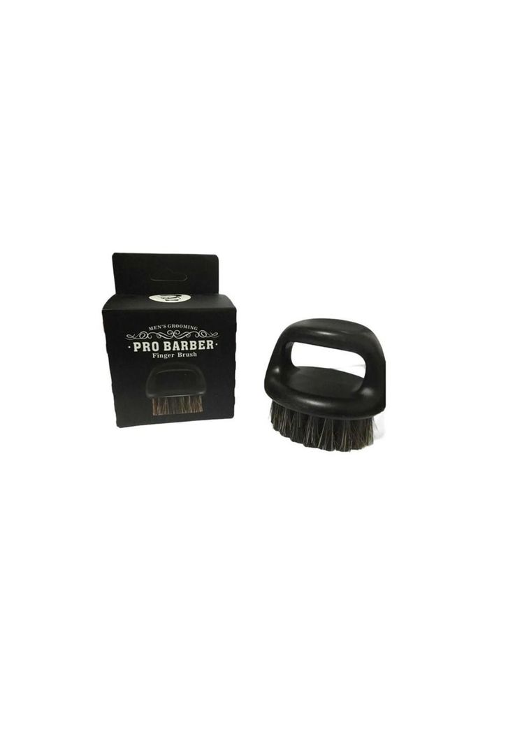 Cepillo Anillo Barba Profesional Peine Cerda Mixta Barberia Negro